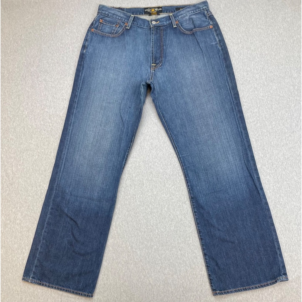 Lucky Brand Jeans Mens 34 x 32 Blue 100% Cotton 181 Straight